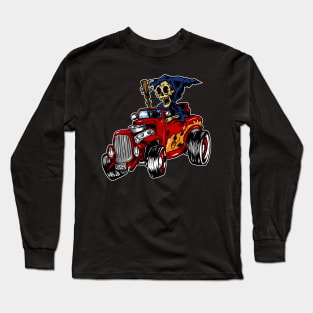 Grim reaper driving boi Long Sleeve T-Shirt